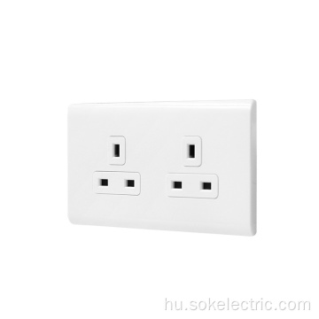 Kiváló minőségű brit fali aljzat 2Gang Socket Outlets